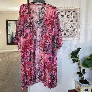Johnny Was Valennis Ruffle Kimono Size L/XL